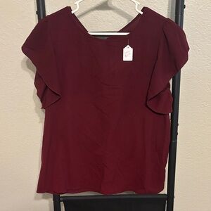 Elegant Burgundy Women's Top
